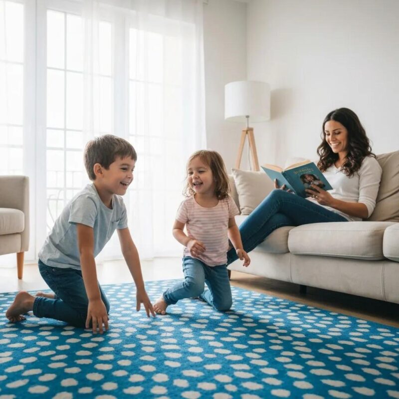 A happy family enjoying their clean and healthy NYC apartment, illustrating the benefits of professional deep cleaning