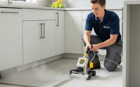 A selection of ceramic, porcelain, and natural stone tiles laid out for inspection and specialized cleaning